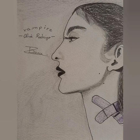 Fanart of Olivia Rodrigo in ,,vampire"