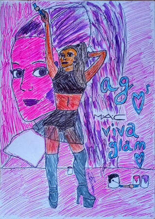 Ariana Grande MAC Cosmetics drawing